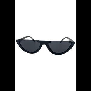 GIFIORE RetroHalf Round Cateye SunGlasses Black